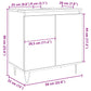Bathroom Cabinet Concrete Gray Engineered Wood, Iron Medium