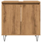 Bathroom Cabinet Artisan oak Engineered wood, Iron Medium