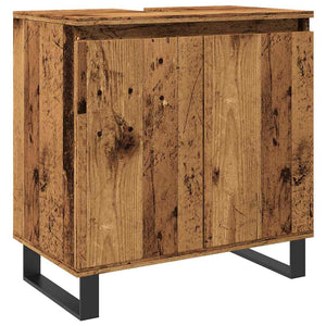 Bathroom Cabinet Old wood Engineered wood, iron Medium