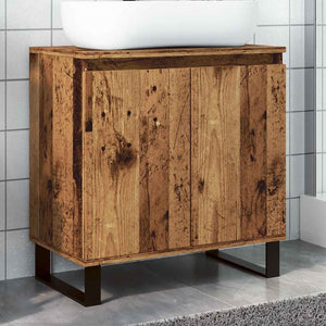Bathroom Cabinet Old wood Engineered wood, iron Medium