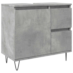 Sink Cabinet Concrete Oak Engineered Wood Medium
