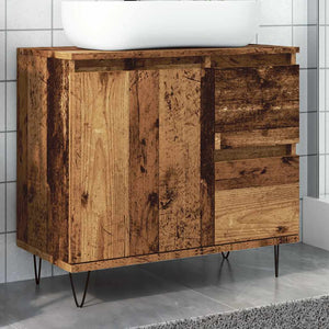 Sink Cabinet Old wood Engineered wood Medium