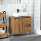Bathroom Sink Cabinet Artisan Oak 25.6x13.0x23.6" Engineered Wood