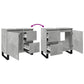 Bathroom Sink Cabinet Concrete Grey Engineered Wood, Iron Medium