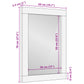 Bathroom Mirror Black Engineered wood and brass 19.7 x 27.6 in