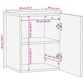 Bathroom Cabinet Black Solid Mango Wood, Engineered Wood, Metal