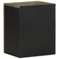 Bathroom Cabinet Black Solid Mango Wood, Engineered Wood, Metal