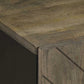 Bathroom Cabinet Black Solid Mango Wood, Engineered Wood, Metal