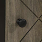 Bathroom Cabinet Black Solid Mango Wood, Engineered Wood, Metal