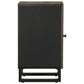Bathroom Cabinet Black Solid mango wood, engineered wood, metal