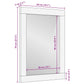 Bathroom Mirror Grey Solid mango wood Medium Durable