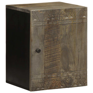 Bathroom Wall Cabinet Black Solid Mango Wood