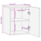 Bathroom Wall Cabinet Black Solid Mango Wood