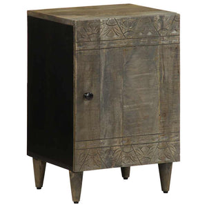 Bathroom Cabinet Light grey Solid mango wood 15.0 x 13.0 x 22.8 in