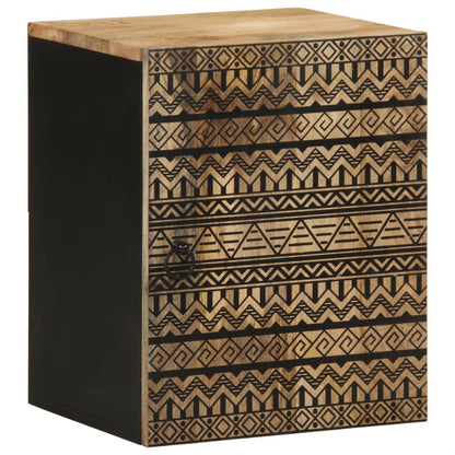 Bathroom Sink Cabinet Black Solid Mango Wood Medium