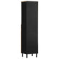 Bathroom Cabinet Black Solid mango wood, Iron Medium