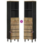 Bathroom Cabinet Black Solid mango wood, Iron Medium