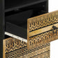 Bathroom Cabinet Black Solid mango wood, Iron Medium
