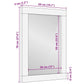 Bathroom Mirror Natural Mango with White Paint
