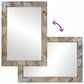 Bathroom Mirror Natural Mango with White Paint