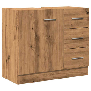 Sink Cabinet Artisan Oak Engineered Wood 24.8 x 11.8 x 21.3 in