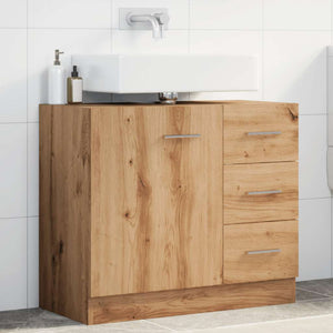 Sink Cabinet Artisan Oak Engineered Wood 24.8 x 11.8 x 21.3 in