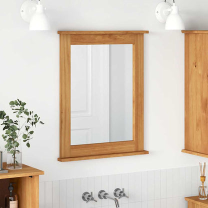 Mirror with Mirror Honey Brown 55.5 x 5 x 70 cm Solid pine wood