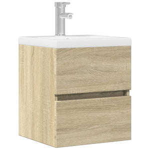 Sink Cabinet Sonoma Oak Engineered Wood Compact Sink Cabinet