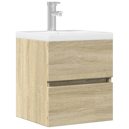 Sink Cabinet Sonoma Oak Engineered Wood Compact Sink Cabinet