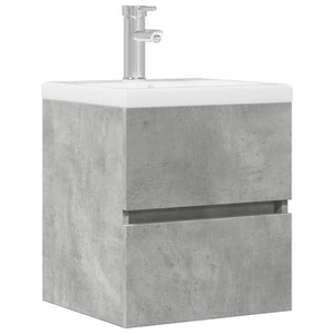 Sink Cabinet Concrete Grey Engineered Wood Small Sink Cabinet