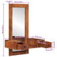 Wall Mirror Honey Glass, Solid Acacia Wood Medium Mirror