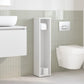 Bathroom Cabinet White Engineered wood Slim Bathroom Cabinet