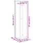 Bathroom Cabinet White Engineered wood Slim Bathroom Cabinet