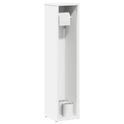 Bathroom Cabinet White Engineered wood Slim Bathroom Cabinet