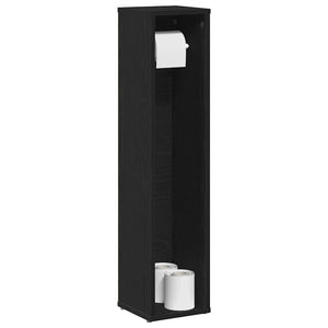 Bathroom Cabinet Black Engineered wood Slim Bathroom Cabinet