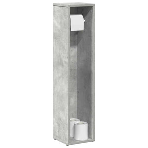 Bathroom Cabinet with Roll Holder Concrete Grey 8.1x7.9x35.4"