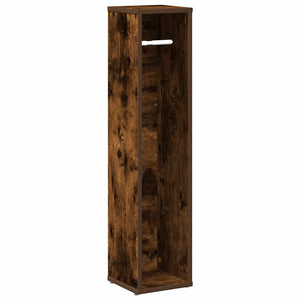 Bathroom Cabinet with Roll Holder Smoked Oak 8.1x7.9x35.4"
