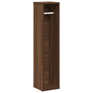Bathroom Cabinet with Roll Holder Brown Oak 8.1x7.9x35.4"