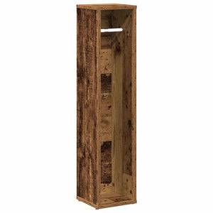 Bathroom Cabinet with Roll Holder Old Wood 8.1x7.9x35.4"