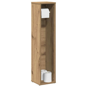 Bathroom Cabinet with Roll Holder Artisan Oak 8.1x7.9x35.4"