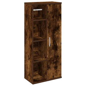 Bathroom Cabinet Smoked oak Engineered wood Slim Bathroom Cabinet