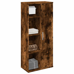 Bathroom Cabinet Smoked oak Engineered wood Slim Bathroom Cabinet