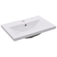 Bathroom Furniture Set Concrete Grey, White Engineered wood, Ceramic