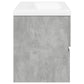 Bathroom Furniture Set Concrete Grey, White Engineered Wood, Ceramic