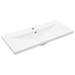 Bathroom Furniture Set Concrete Grey, White Engineered Wood, Ceramic