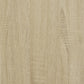Bathroom Sink Cabinet Sonoma oak, White Engineered wood, Ceramic