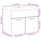 Bathroom Sink Cabinet Sonoma oak, White Engineered wood, Ceramic