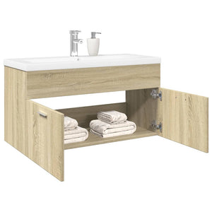 Bathroom Sink Cabinet Sonoma oak and white