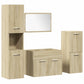 Bathroom Furniture Set Sonoma oak Engineered wood, glass Medium