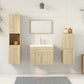 Bathroom Furniture Set Sonoma oak Engineered wood, glass Medium